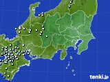 関東・甲信地方のアメダス実況(降水量)(2024年03月17日)