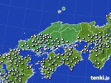 中国地方のアメダス実況(降水量)(2024年03月17日)