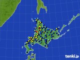 北海道地方のアメダス実況(積雪深)(2024年03月17日)