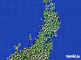 東北地方のアメダス実況(風向・風速)(2024年03月17日)