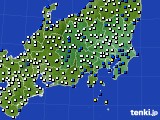 関東・甲信地方のアメダス実況(風向・風速)(2024年03月17日)