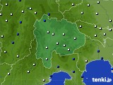 山梨県のアメダス実況(風向・風速)(2024年03月17日)