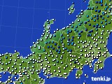 北陸地方のアメダス実況(気温)(2024年03月18日)