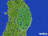 岩手県のアメダス実況(風向・風速)(2024年03月18日)