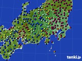関東・甲信地方のアメダス実況(日照時間)(2024年03月19日)