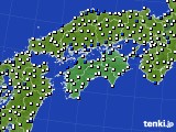 四国地方のアメダス実況(風向・風速)(2024年03月19日)