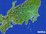 関東・甲信地方のアメダス実況(降水量)(2024年03月20日)