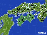 四国地方のアメダス実況(降水量)(2024年03月20日)