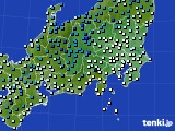 関東・甲信地方のアメダス実況(気温)(2024年03月20日)