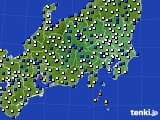 関東・甲信地方のアメダス実況(風向・風速)(2024年03月20日)