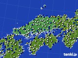 2024年03月20日の中国地方のアメダス(風向・風速)