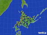 北海道地方のアメダス実況(積雪深)(2024年03月21日)