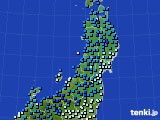 2024年03月21日の東北地方のアメダス(気温)