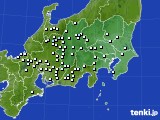 関東・甲信地方のアメダス実況(降水量)(2024年03月25日)