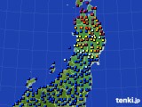 東北地方のアメダス実況(日照時間)(2024年03月25日)