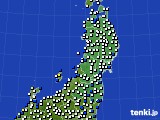 東北地方のアメダス実況(風向・風速)(2024年03月26日)