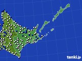 道東のアメダス実況(風向・風速)(2024年03月26日)