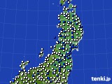 東北地方のアメダス実況(風向・風速)(2024年03月27日)