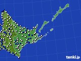 2024年03月27日の道東のアメダス(風向・風速)