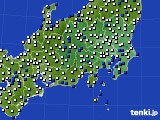 関東・甲信地方のアメダス実況(風向・風速)(2024年03月29日)