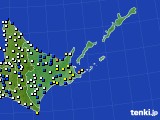 道東のアメダス実況(風向・風速)(2024年03月29日)