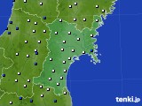 宮城県のアメダス実況(風向・風速)(2024年03月29日)