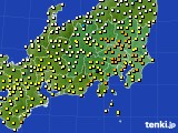 関東・甲信地方のアメダス実況(気温)(2024年03月31日)