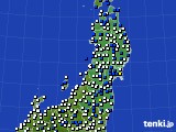 東北地方のアメダス実況(風向・風速)(2024年03月31日)