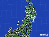 2024年03月31日の東北地方のアメダス(風向・風速)