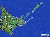 道東のアメダス実況(風向・風速)(2024年03月31日)