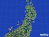 東北地方のアメダス実況(風向・風速)(2024年04月01日)