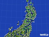 2024年04月01日の東北地方のアメダス(風向・風速)