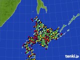 北海道地方のアメダス実況(日照時間)(2024年04月02日)
