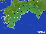 高知県のアメダス実況(降水量)(2024年04月03日)