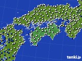 四国地方のアメダス実況(風向・風速)(2024年04月03日)