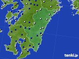 宮崎県のアメダス実況(風向・風速)(2024年04月03日)
