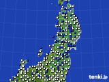 東北地方のアメダス実況(風向・風速)(2024年04月04日)