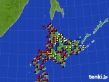 北海道地方のアメダス実況(日照時間)(2024年04月05日)