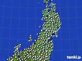 東北地方のアメダス実況(風向・風速)(2024年04月05日)