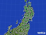 2024年04月05日の東北地方のアメダス(風向・風速)