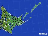 道東のアメダス実況(風向・風速)(2024年04月05日)