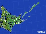 2024年04月05日の道東のアメダス(風向・風速)