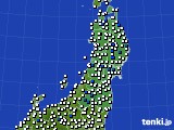 東北地方のアメダス実況(風向・風速)(2024年04月06日)