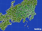 2024年04月07日の関東・甲信地方のアメダス(風向・風速)