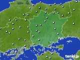 岡山県のアメダス実況(降水量)(2024年04月08日)