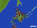 北海道地方のアメダス実況(日照時間)(2024年04月08日)