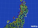 東北地方のアメダス実況(日照時間)(2024年04月08日)