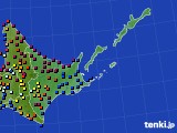 道東のアメダス実況(日照時間)(2024年04月08日)