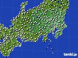 関東・甲信地方のアメダス実況(風向・風速)(2024年04月08日)