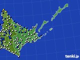 2024年04月08日の道東のアメダス(風向・風速)